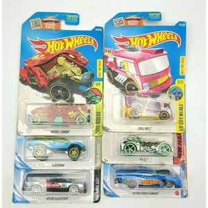 Lot of 6 Hot Wheels HW Race Random Cars All NEW Sealed